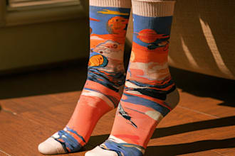 professional custom socks pattern design