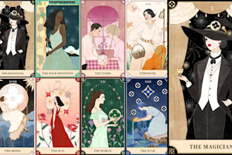 design print ready tarot card, tarot deck layouts and card backs
