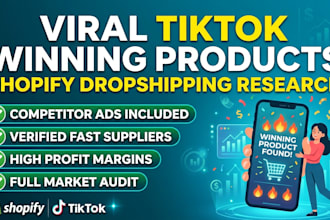 find viral tiktok winning products for shopify dropshipping