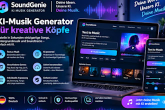 design german ai music generator website and text to music app software platform
