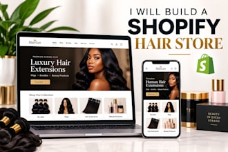 build a shopify store hair extension store for wigs bundles and beauty products