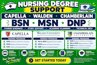 do public health, capella, chamberlain, and walden, bsn, msn, and dnp nursing