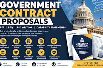 write government contract proposals, rfp responses and capability statement