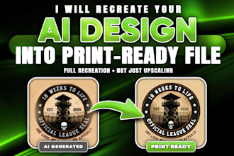 recreate your ai design into a print ready file