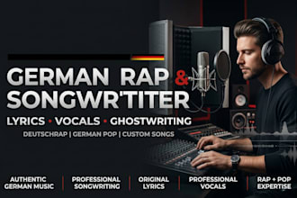 create a german rap or pop song, songwriting with lyrics and vocals