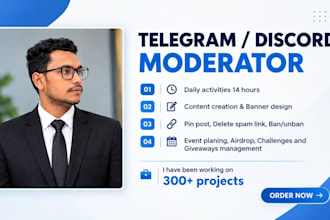 be your crypto telegram and discord community admin