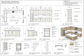create millwork, kitchen, cabinetry and joinery shop drawings