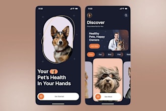 develop pet care app, pet tracking app, veterinary app and pet grooming app