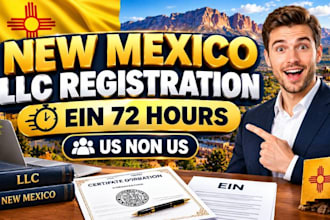 register new mexico llc and get ein in 72hours for non us residents