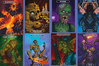design frame card game tcg card tarot card board game art