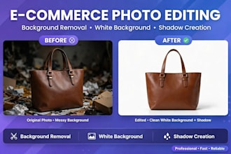 emove background from 30 ecommerce product photos in 2 hours