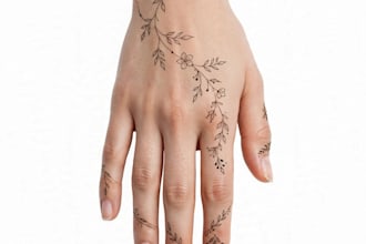 create custom beautiful mehndi henna design for bridal