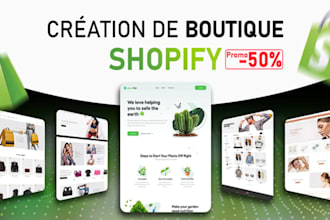créer une boutique dropshipping shopify expert shopify site web shopify
