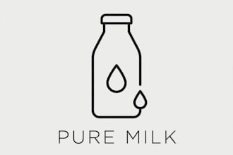 design modern minimalist dairy farm and milk logo