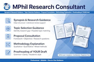 be your expert for mphil synopsis and research proposal