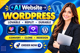 convert or clone  wix, durable, replit, hostinger ai or lovable to wordpress