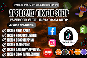 setup tiktok shop, facebook shop, instagram shop, tiktok shop setup and approval