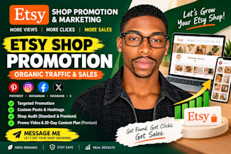 do etsy promotion, etsy marketing and SEO optimization for organic traffic