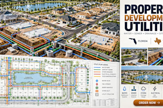 create property development utility plans in florida, texas