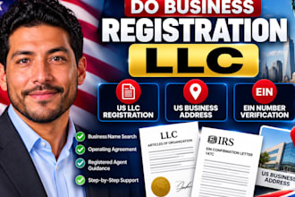 do business registration llc, US business address and ein number verification