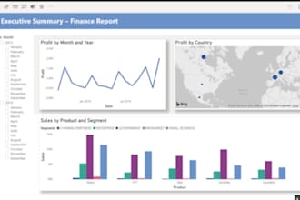 create a professional excel dashboard and KPI report