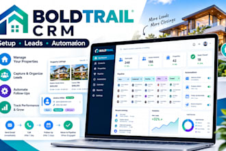 setup boldtrail CRM, lead management and email automation