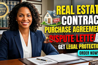 draft real estate contract purchase agreement and dispute letter