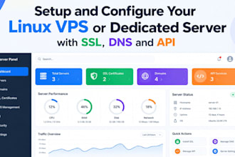 setup and configure your linux vpx or dedicated server with ssl dns and API