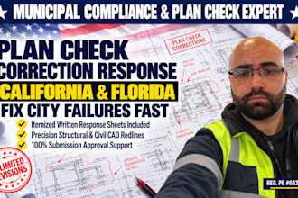 provide a california and florida plan check correction response