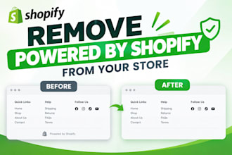 remove powered by shopify from your shopify ecommerce store