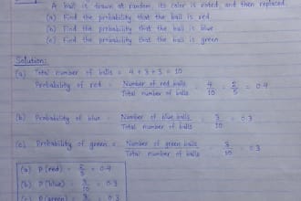 provide clear step by step  tutoring in mathematics, probability and statistics
