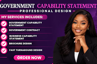 design a professional capability statement for government contracts