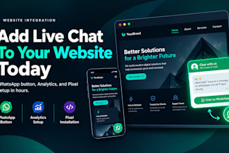 add a whatsapp or live chat button to your website