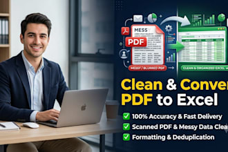convert messy PDF to clean excel spreadsheets