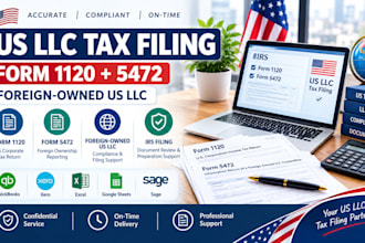 file US tax return 1120 and 5472 for foreign owned llc, US llc tax filing