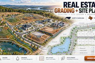 design real estate grading and site plans in north carolina, texas
