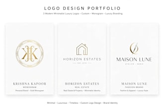 do modern minimalist luxury logo design