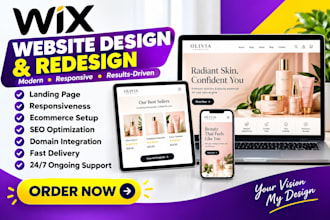 create wix website design, wix website redesign wix online store design