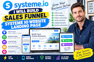 build systeme io sales funnel, systeme io website, systeme io landing page
