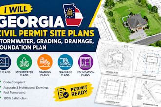 georgia  civil permit site plans, stormwater, grading, drainage, foundation plan
