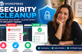 fix wordpress website malware, remove virus, spam and improve security