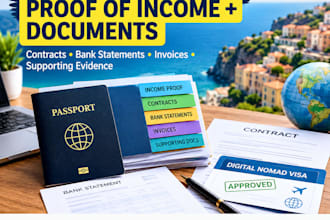 prepare digital nomad visa proof of income and supporting documents