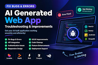 fix bugs and errors in your ai generated app
