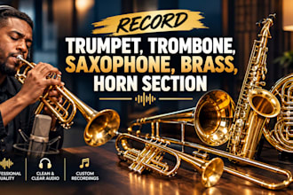 record pro brass horn section trumpet, saxophone, trombone