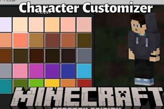 create custom minecraft 2d and 3d character designs and models
