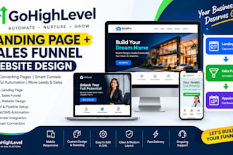 make gohighlevel landing page ghl website design go high level sales funnel