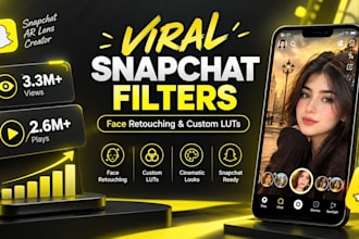 create custom snapchat lens and ar filter using lens studio