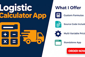 build logistic calculator, quoting calculator, fintech app tkinter gui python