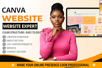 canva website design, canva landing page, canva business website, canva wix site