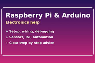 help you with raspberry pi and arduino electronics projects
